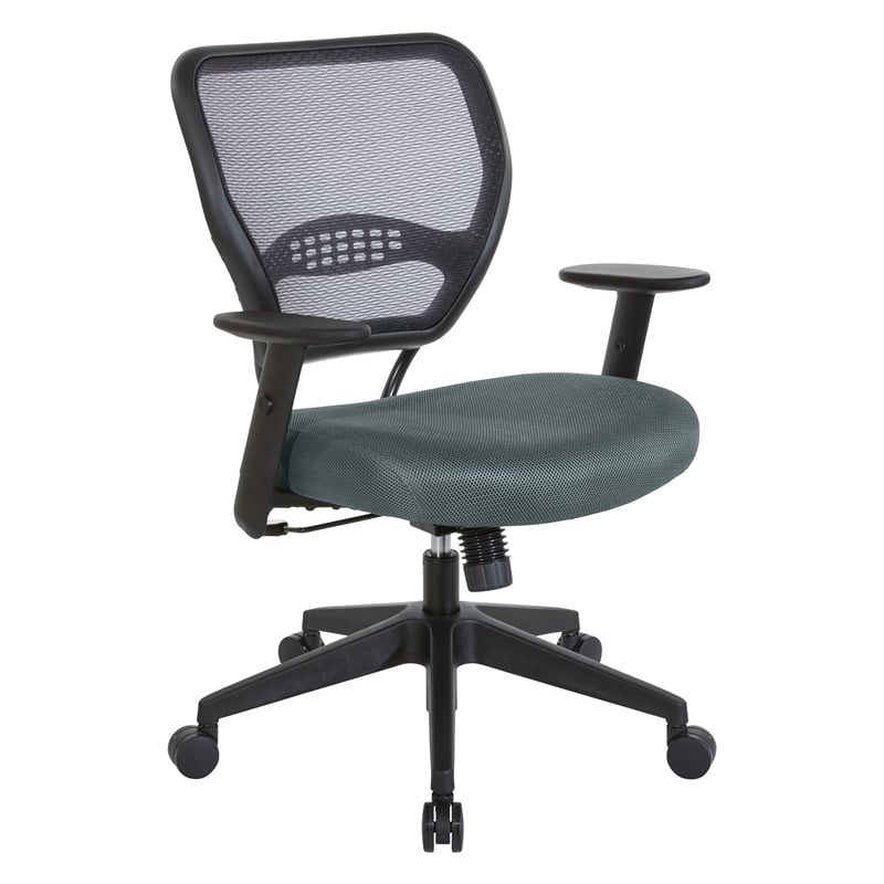 Professional Air Grid Back Manager's Chair with Mesh Back and Gray Fabric Seat