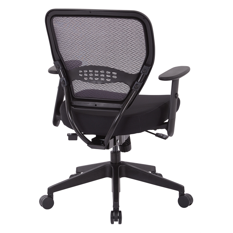 Air Grid and Mesh Office Chair in Black Fabric