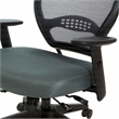 Air Grid and Mesh Office Chair in Gray Fabric Seat