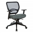 Air Grid and Mesh Office Chair in Gray Fabric Seat