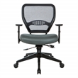 Air Grid and Mesh Office Chair in Gray Fabric Seat