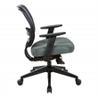 Air Grid and Mesh Office Chair in Gray Fabric Seat
