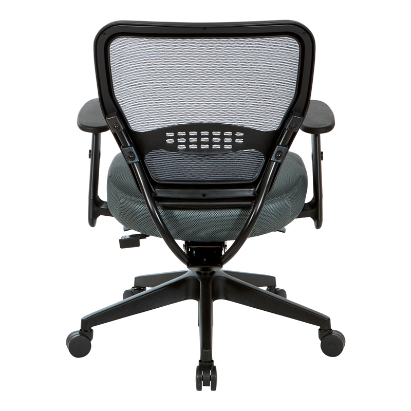 Air Grid and Mesh Office Chair in Gray Fabric Seat