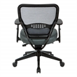 Air Grid and Mesh Office Chair in Gray Fabric Seat