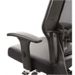 Back Chair in Black Vertical Mesh in Black Bonded Leather Seat