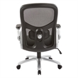 Big and Tall Mesh Back Executive Chair  in Black Bonded Leather