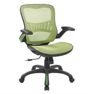 Mesh Seat and Back Manager's Chair in Green Mesh Fabric
