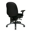 Multi-Function Mid Back Chair with Seat Slider  in  Black Fabric