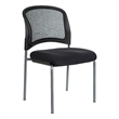 Titanium Finish Black Fabric Visitor's Chair with ProGrid Back and Straight Legs