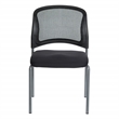 Titanium Finish Black Fabric Visitor's Chair with ProGrid Back and Straight Legs