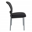 Titanium Finish Black Fabric Visitor's Chair with ProGrid Back and Straight Legs
