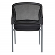 Titanium Finish Black Fabric Visitor's Chair with ProGrid Back and Straight Legs