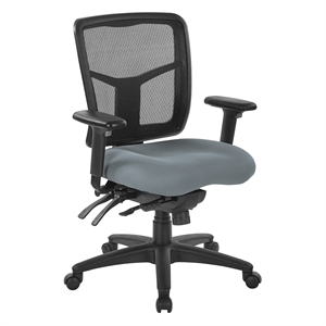 ProGrid Back Mid Back Manager's Chair in Fun Colors Gray Fabric