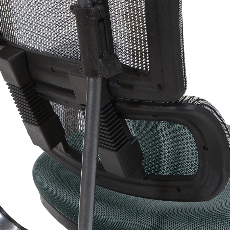 Vertical Gray Mesh Fabric Back Chair with Titanium Base and Gray Mesh Seat