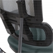 Vertical Gray Mesh Fabric Back Chair with Titanium Base and Gray Mesh Seat