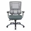 Vertical Gray Mesh Fabric Back Chair with Titanium Base and Gray Mesh Seat