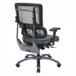Vertical Gray Mesh Fabric Back Chair with Titanium Base and Gray Mesh Seat