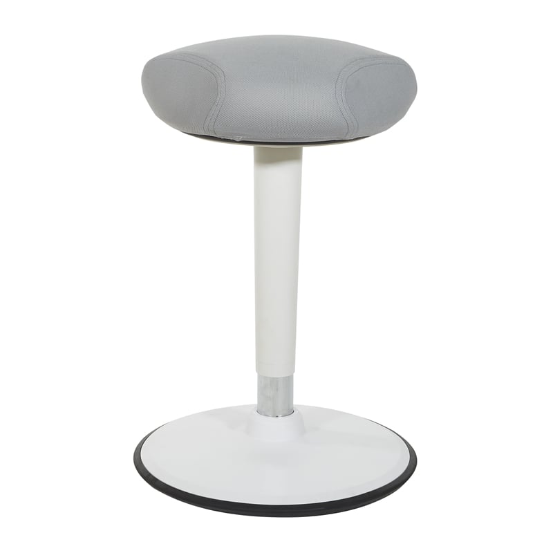 Active Perch Seat with White Frame and Gray Fabric 24