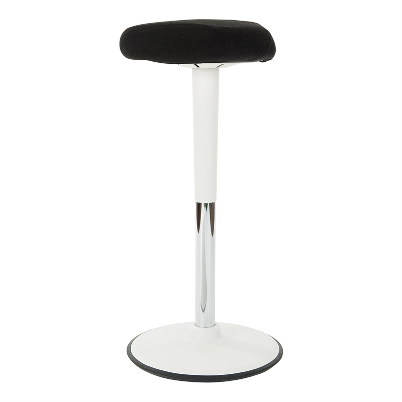 Active Perch Seat with White Frame and Black Fabric 24