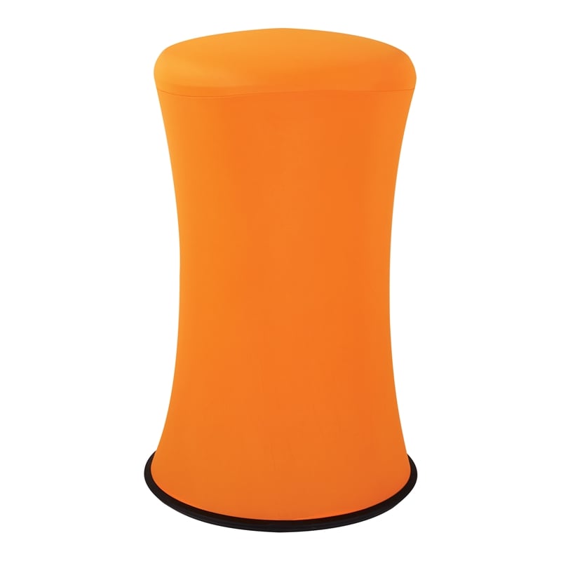 Active Height Stool with White Frame and Orange Fabric 18
