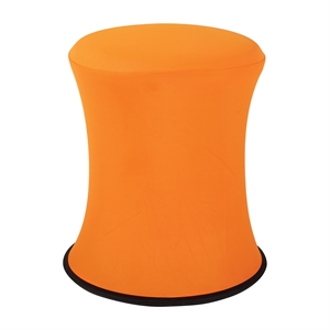 Active Height Stool with White Frame and Orange Fabric 18
