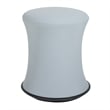 Active Height Stool with White Frame and Gray Fabric 18