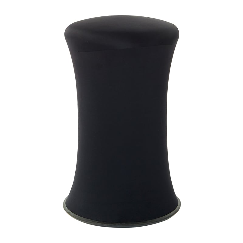 Active Height Stool in Black Fabric Adjustable Height 18