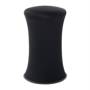 active height stool in black fabric adjustable height 18