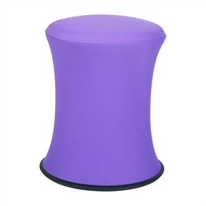 active height stool with white frame and purple fabric 18