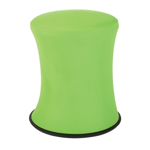 active height stool with white frame and green fabric 18