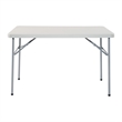 4' Resin Multi-Purpose Folding Table in Light Gray Resin