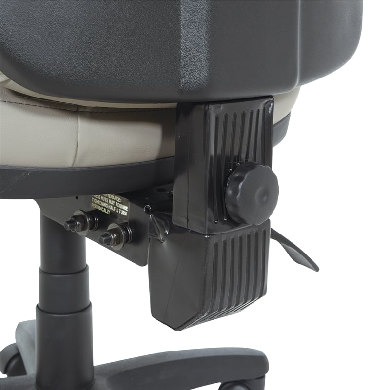 Professional Dual Function Ergonomic High Back Chair in Gray Faux Leather
