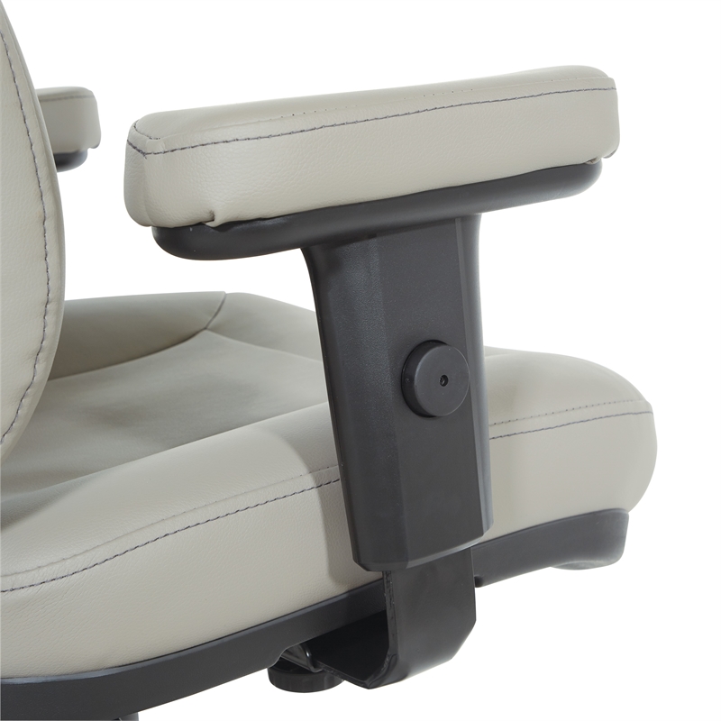 Professional Dual Function Ergonomic High Back Chair in Gray Faux Leather