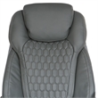 Executive High Back Chair with Gray Bonded Leather and Flip Arms