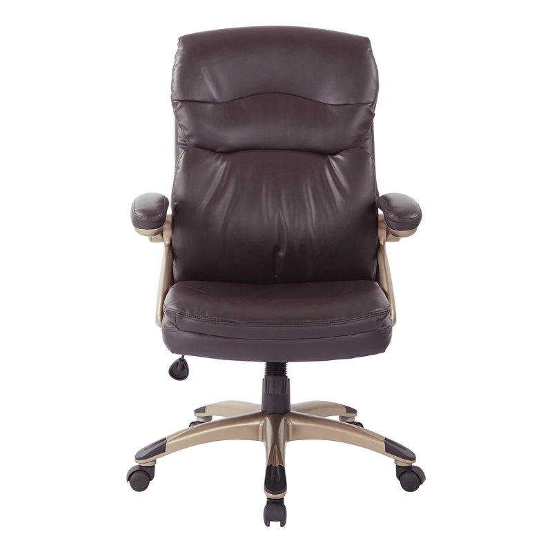 High Back Executive Manager's Chair with Espresso Bonded Leather