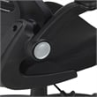 Screen Back Manager's Chair in Black Fabric Mesh Seat with PU Padded Flip Arms