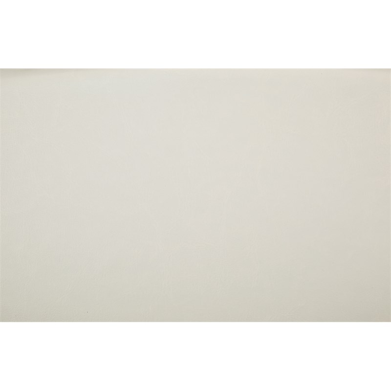 Executive Chair with Thick Padded Cream Faux Leather Seat