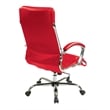 Executive Chair with Thick Padded Red Faux Leather Seat