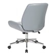 Charcoal Gray Faux Leather Chair with Chrome Finish Base