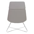 Geena Guest Chair in Dillon Stratus Gray Fabric with Chrome Sled Base