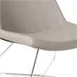 Geena Guest Chair in Dillon Stratus Gray Fabric with Chrome Sled Base