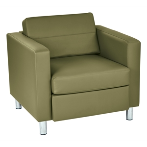 pacific armchair in dillon sage green vinyl fabric