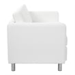 Pacific Loveseat In Dillon Snow White Faux Leather by Office Star