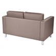 OSP Home Furnishings Pacific Loveseat In Dillon Stratus Gray Faux Leather