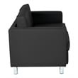 Pacific Loveseat In Dillon Black Faux Leather