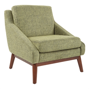 davenport chair in olive green fabric with coffee legs k/d