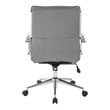 Mid Back Manager's Faux Leather Chair in Charcoal with Chrome Base