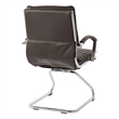 Office Star Guest Faux Leather Chair in Espresso with Chrome Base