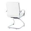 Office Star Guest Faux Leather Chair in White with Chrome Base