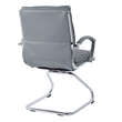 Office Star Guest Faux Leather Chair in Charcoal with Chrome Base